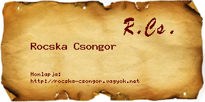 Rocska Csongor névjegykártya